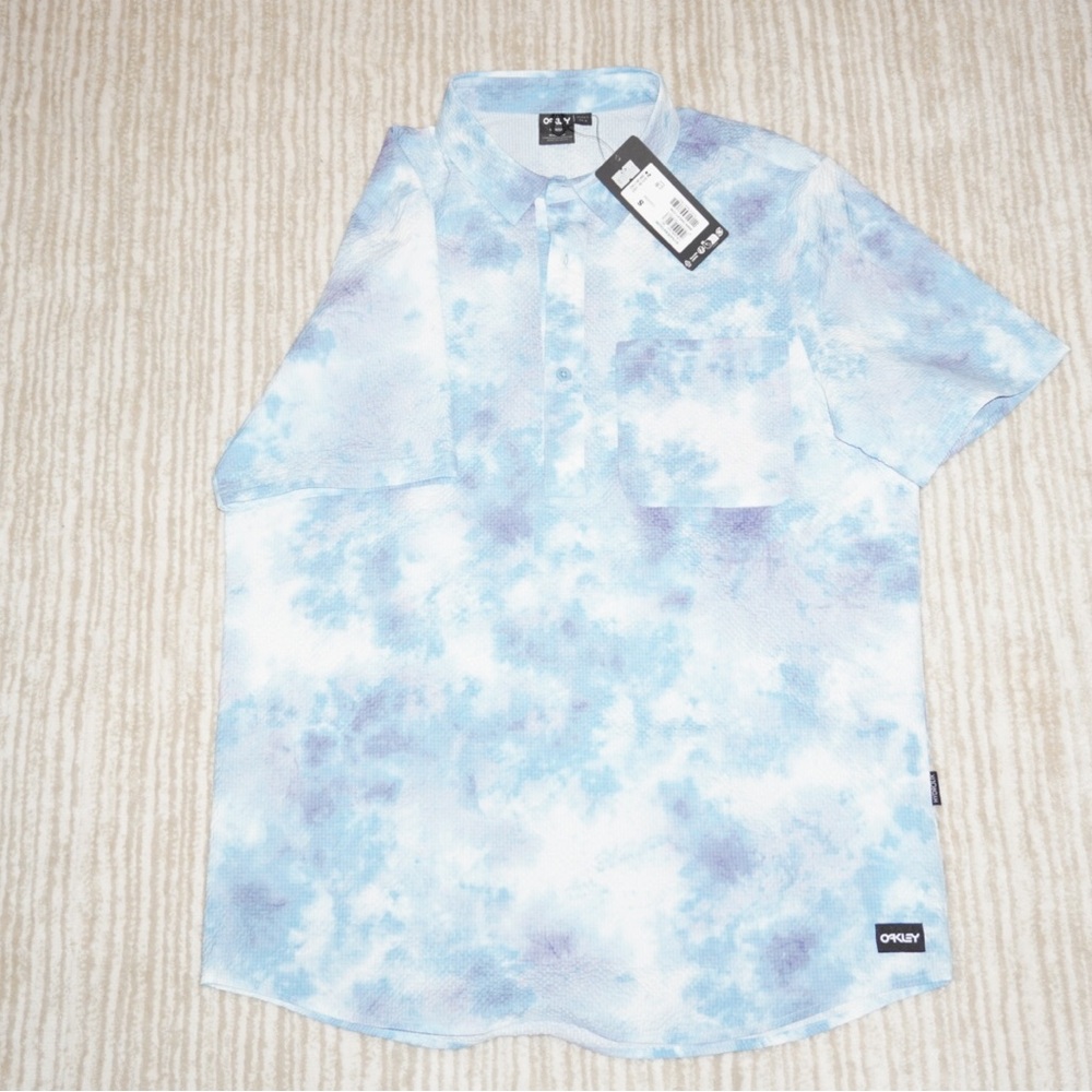 Oakley Blue Tie-Dye Men's Shirt